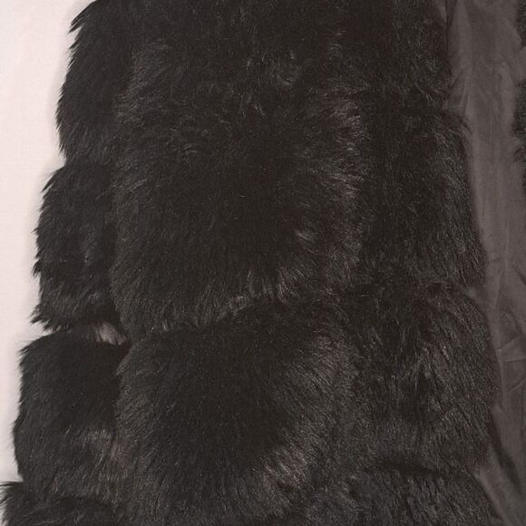 BOPT The Beauty Optimal Product Women's Faux Fur Coat Jacket MP7 Black Large NWT - Picture 2 of 8